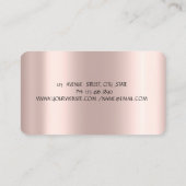 Mixer Blume Rose Gold Tropfen Bäckerei Navy Blue Visitenkarte (Rückseite)