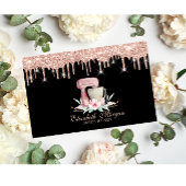Mixer Blume Rose Gold Tropfen Bäckerei Schwarz Visitenkarte