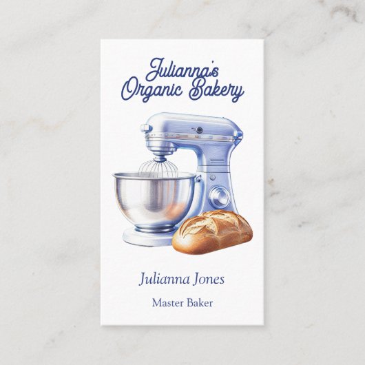 Mixer Bread Bakery Pastry Chef  Visitenkarte (Vorderseite)