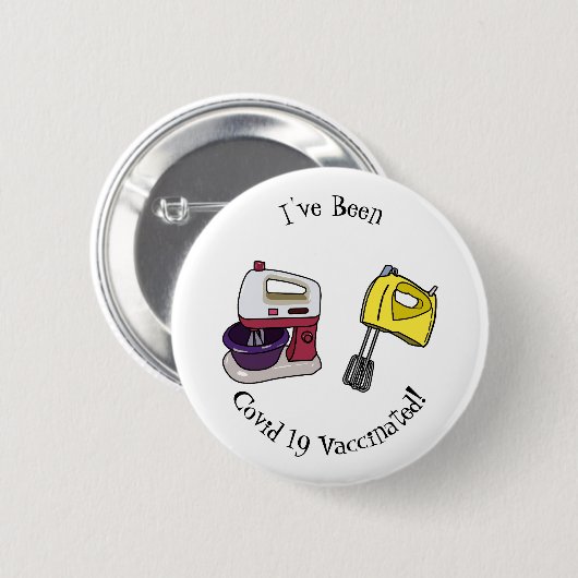 Mixer-Cartoon-Abbildung Button (Vorne & Hinten)