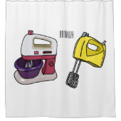 Mixer-Cartoon-Abbildung Duschvorhang (Vorderseite)