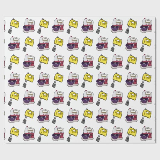 Mixer-Cartoon-Abbildung Geschenkpapier (Flach)