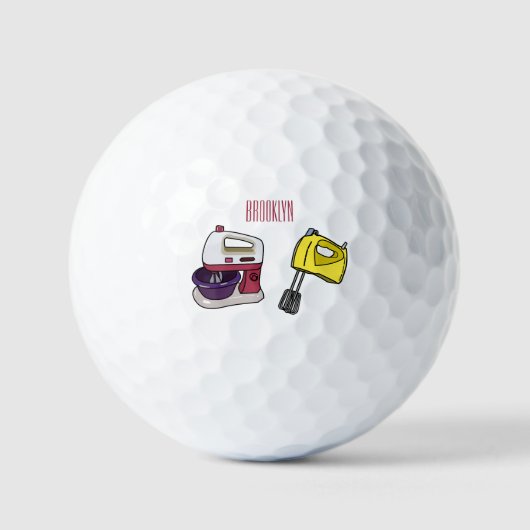 Mixer-Cartoon-Abbildung Golfball (Vorderseite)