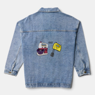 Mixer-Cartoon-Abbildung Jeansjacke