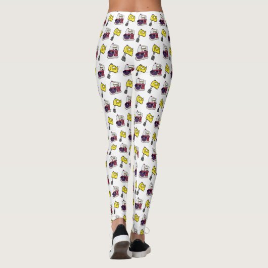 Mixer-Cartoon-Abbildung Leggings (Rückseite)