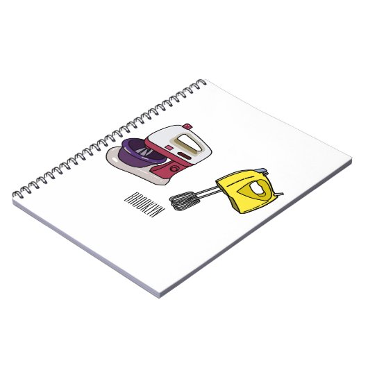 Mixer-Cartoon-Abbildung Notizblock (Linke Seite)