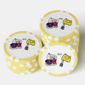 Mixer-Cartoon-Abbildung Pokerchips (Stapel)