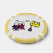 Mixer-Cartoon-Abbildung Pokerchips (Einzeln)