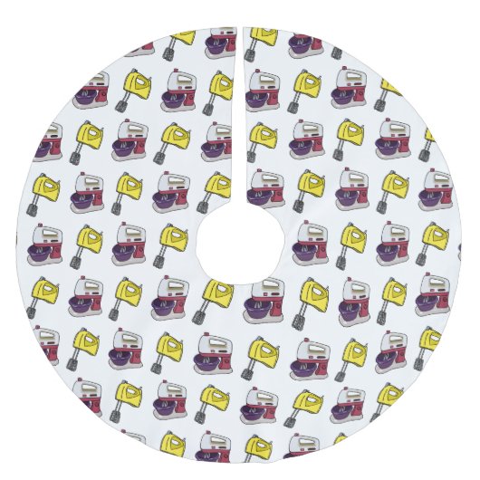 Mixer-Cartoon-Abbildung Polyester Weihnachtsbaumdecke (Vorderseite)