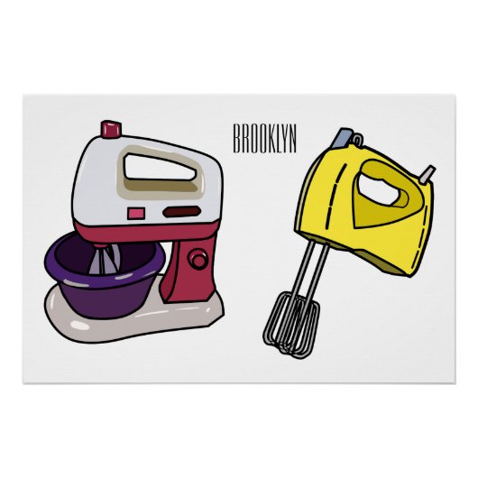Mixer-Cartoon-Abbildung Poster (Vorderseite)
