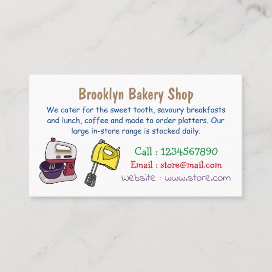 Mixer-Cartoon-Abbildung Visitenkarte (Vorderseite)