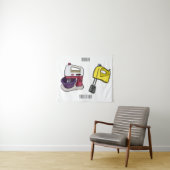 Mixer-Cartoon-Abbildung Wandteppich (Beispiel (Horizontal))