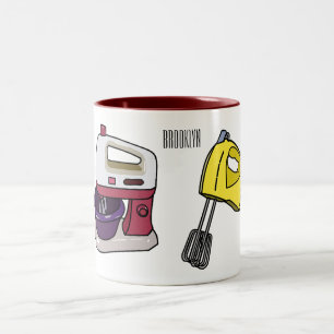 Mixer-Cartoon-Abbildung Zweifarbige Tasse