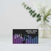 Mixer | Farbenfrohe Musikklangwelle Visitenkarte (Stehend Vorderseite)