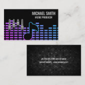 Mixer | Farbenfrohe Musikklangwelle Visitenkarte (Vorne/Hinten)