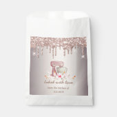 Mixer Flowers Rose Gold Glitter Drips Bakery Geschenktütchen (Vorderseite)