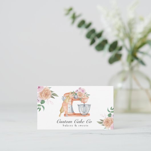 Mixer Kuchen + Bäckerei Visitenkarte (Stehend Vorderseite)