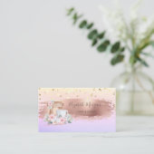 Mixer-Rose, Confetti Brush Stroke Ombre Visitenkarte (Stehend Vorderseite)