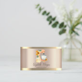 Mixer Sonnenblumen Gold Streifen Bäckerei Visitenkarte (Stehend Vorderseite)