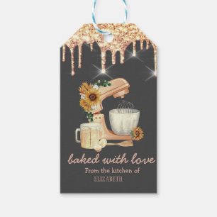 Mixer Sonnenblumen Tropfen Bäckerei Geschenkanhänger