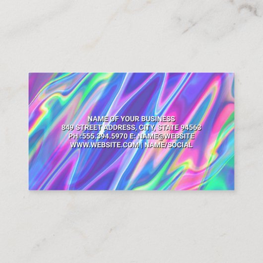 Mixer | Sound Notes - farbenfroher Hintergrund Visitenkarte (Rückseite)