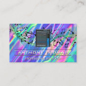 Mixer | Sound Notes - farbenfroher Hintergrund Visitenkarte (Vorderseite)