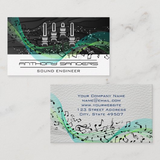 Mixer | Technischer Hintergrund | Musikalische Hin Visitenkarte (Vorne/Hinten)