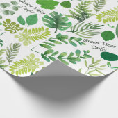 MixGreen Leaf Gemustert Geschenkpapier (Ecke)