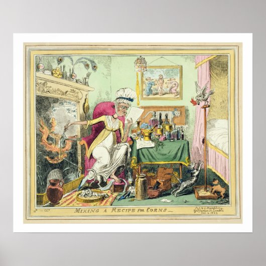 Mixing a Rezept for Corns, herausgegeben von G. Hu Poster (Vorne)