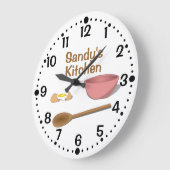 Mixing Bowl and Spoon Kitchlock mit/Minuten Große Wanduhr (Winkel)