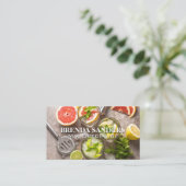 Mixing Summer Drink Cocktails | Top-Ansicht Visitenkarte (Stehend Vorderseite)