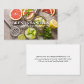 Mixing Summer Drink Cocktails | Top-Ansicht Visitenkarte (Vorne/Hinten)