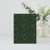 MIXMATCH DARK EMERALD GREEN WHITE GLITZER BACKGROU POSTKARTE (Stehend Vorderseite)