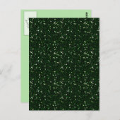 MIXMATCH DARK EMERALD GREEN WHITE GLITZER BACKGROU POSTKARTE (Vorne/Hinten)