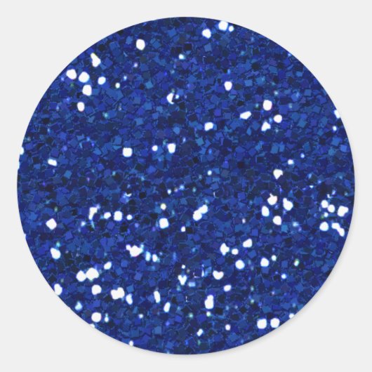 MIXMATCH ROYAL BLUE WHUE GLITZER HINTERGRUNDPROBE RUNDER AUFKLEBER (Vorderseite)