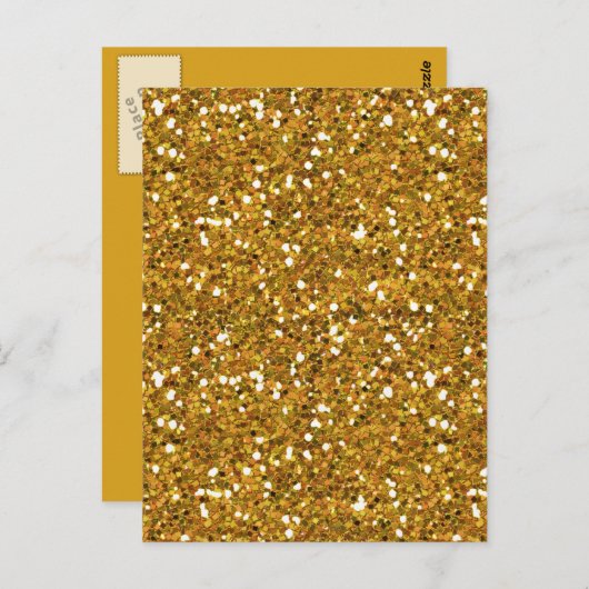 MIXMATCH ROYAL GOLDS GOLDEN WHITE GLITZER BACKGROU POSTKARTE (Vorne/Hinten)