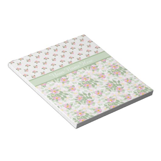 Mix'n'match Dog Rose Florals: Notepad oder Jotter Notizblock (angewinkelt)