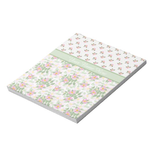 Mix'n'match Dog Rose Florals: Notepad oder Jotter Notizblock (Rotiert)