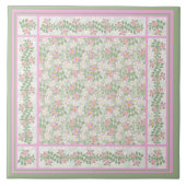 Mix'n'Match Pink Dogrose Muster Keramik Tile Fliese (Vorderseite)