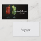 Mixologe Barkeeper Business Card Visitenkarte (Vorne/Hinten)