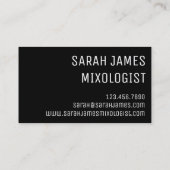 Mixologe Barkeeper Cocktail Cosmo Martini Drinks Visitenkarte (Rückseite)
