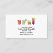 Mixologe | Barkeeper Cocktail machen Visitenkarte (Rückseite)