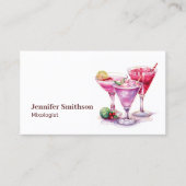 Mixologe Barkeeper Events Cocktails Visitenkarte (Vorderseite)