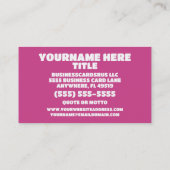 Mixologe Colorful Visitenkarte (Rückseite)