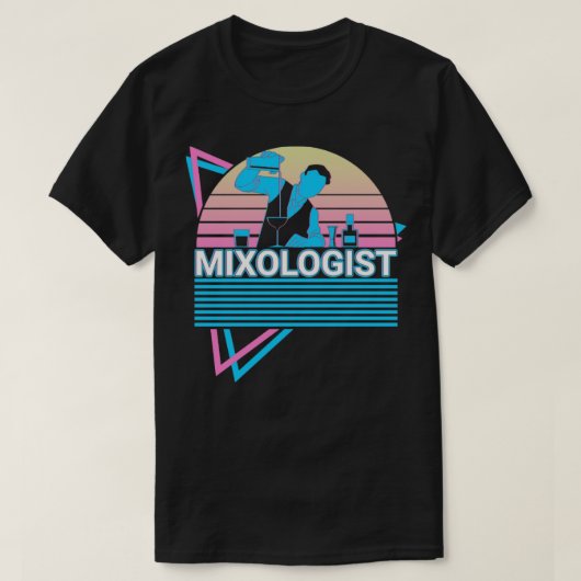 Mixologe Mixology Barkeeper Bartending Cocktail T-Shirt (Design vorne)