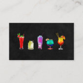 Mixologie | Icons für gemischte Getränke Visitenkarte (Vorderseite)