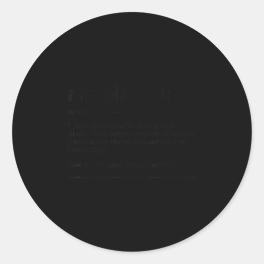 Mixologist Funny  Runder Aufkleber (Vorderseite)