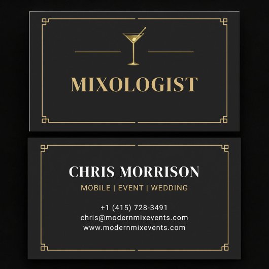 Mixologist Professional Visitenkarte