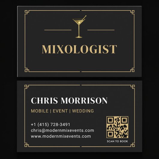 Mixologist QR Code Professional Visitenkarte