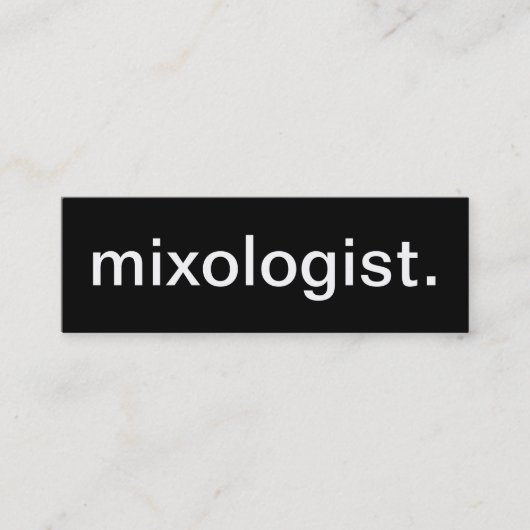 Mixologist-Visitenkarte Mini Visitenkarte (Vorderseite)